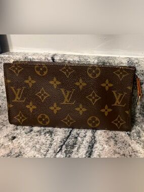 Louis Vuitton Brown Canvas Monogram Panel with Gold Print